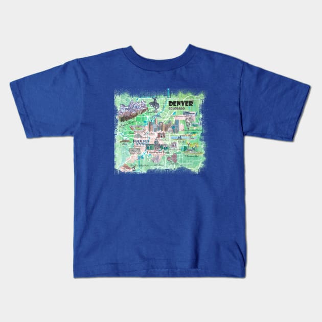 Denver, Colorado Kids T-Shirt by artshop77